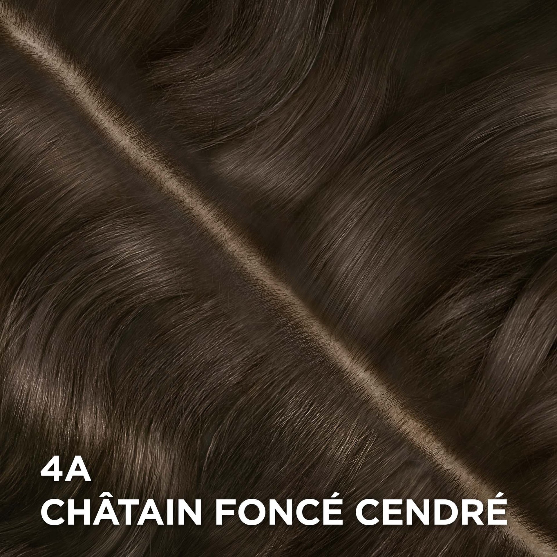Rendu sur cheveux de la coloration Magic Root Permanent 4A Dark Ash Brown